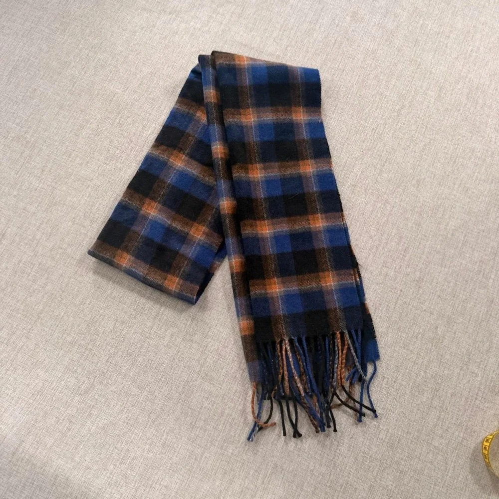 J. crew 100% Cashmere Plaid Scarf prep academia heritage Americana collegiate